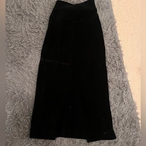 Long black free people skirt